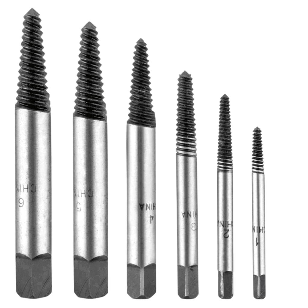 SET EXTRACTOR DE TORNILLO 6PCS CR-V DUREZA 48-52HRC 1-6 +ESTUCHE INDUSTRIAL – TACSE0061