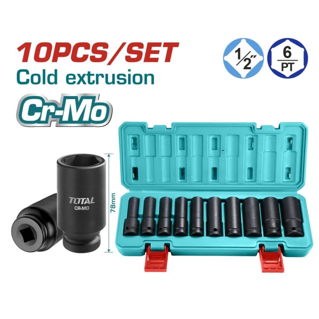 SET DE DADOS DE IMPACTO  1/2  10PIEZAS CrOMO – THKISD12102L