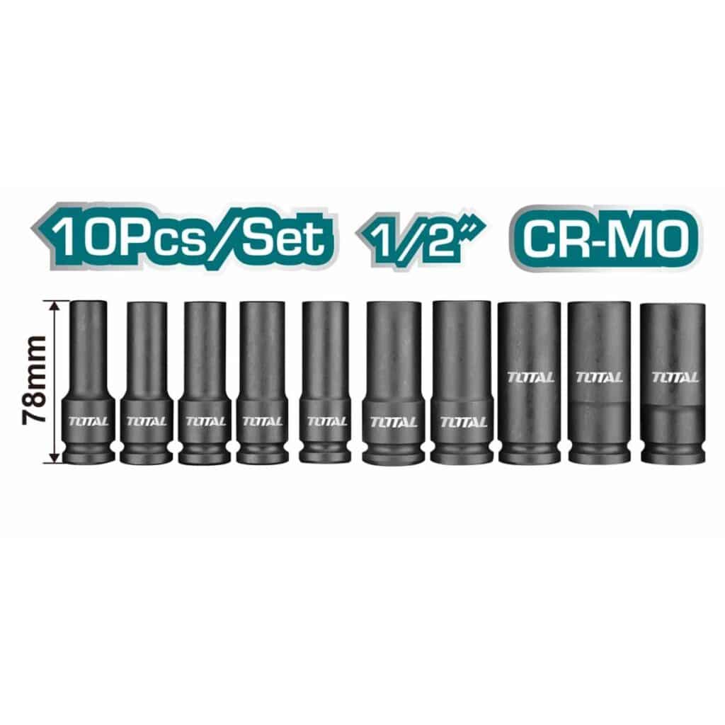 SET DE DADOS DE IMPACTO  1/2  10PIEZAS CrOMO – THKISD12102L