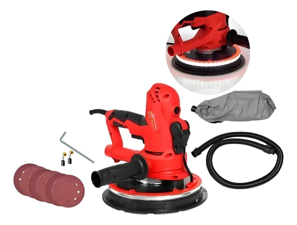 LIJADORA DE PARED Y TECHO CORTO 900W 2700RPM 180MM CON LUZ -BK-WS180