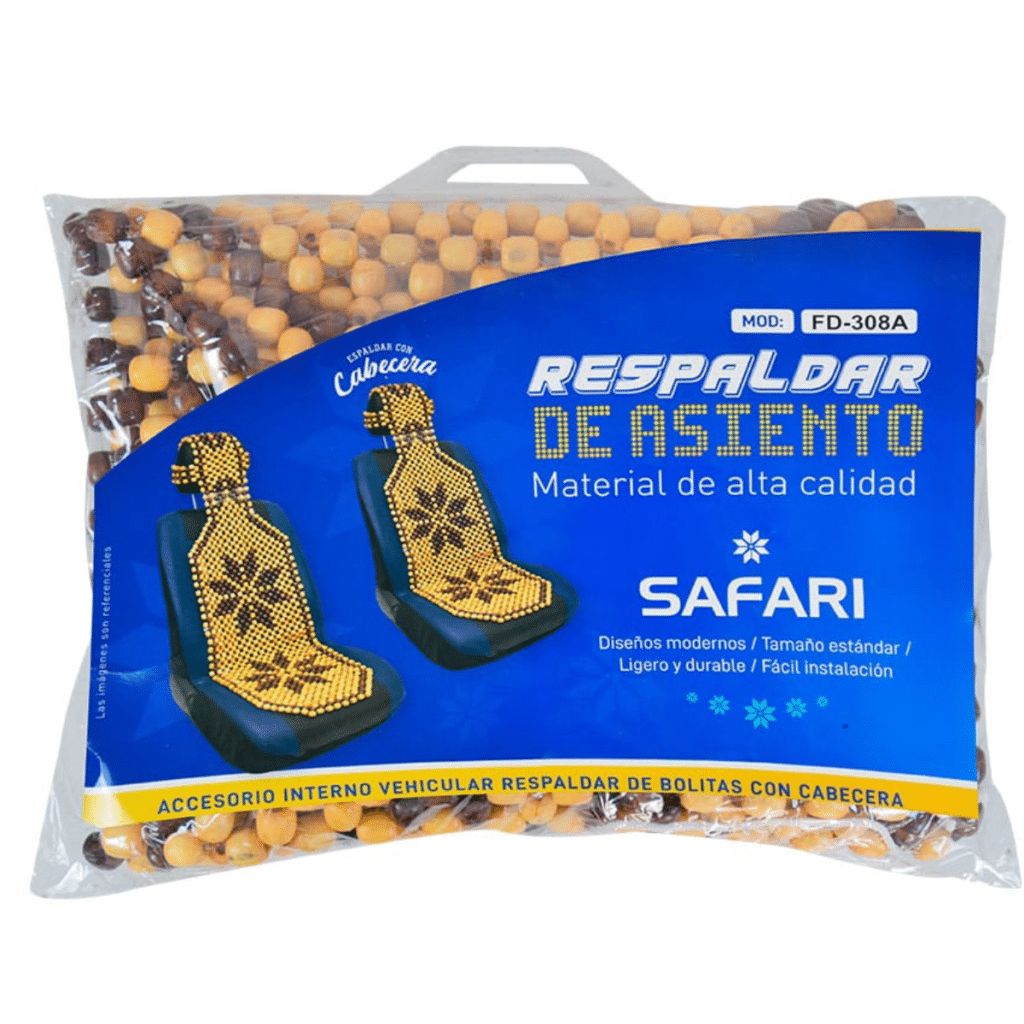 COJIN DE ASIENTOS GRANDE CON CABEZAL BEIGE CON MARRON – FD-308A