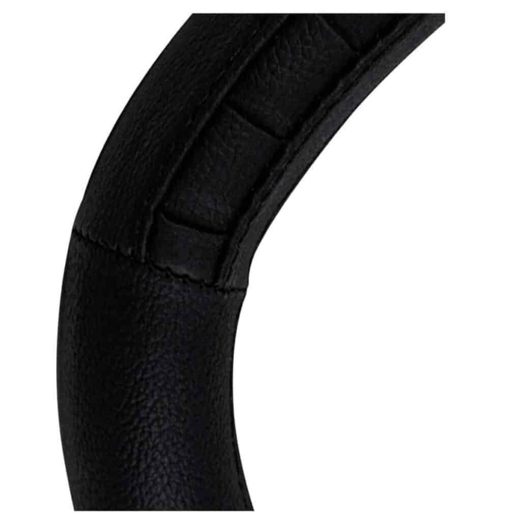 CUBRE VOLANTE CUERO NEGRO CON TEXTURA NEGRA 2D – SFT-18014BK