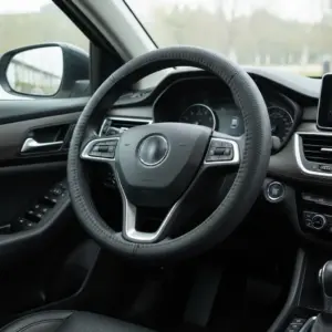 CUBRE VOLANTE SAFARI DE CUERO GENUINO NEGRO - SFT- T1739BK