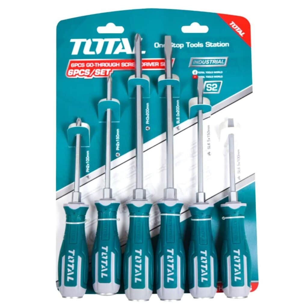 SET DE DESTORNILLADORES DE ACERO S2 6 PIEZAS INDUSTRIAL – THGSS2606