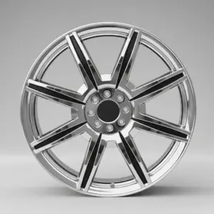 TAPAS DE AROS 14" NEGRO/CROMADO  - V125-CB-14