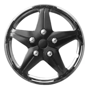 TAPAS DE AROS 14" NEGRO/CROMADO -V127-BC-14
