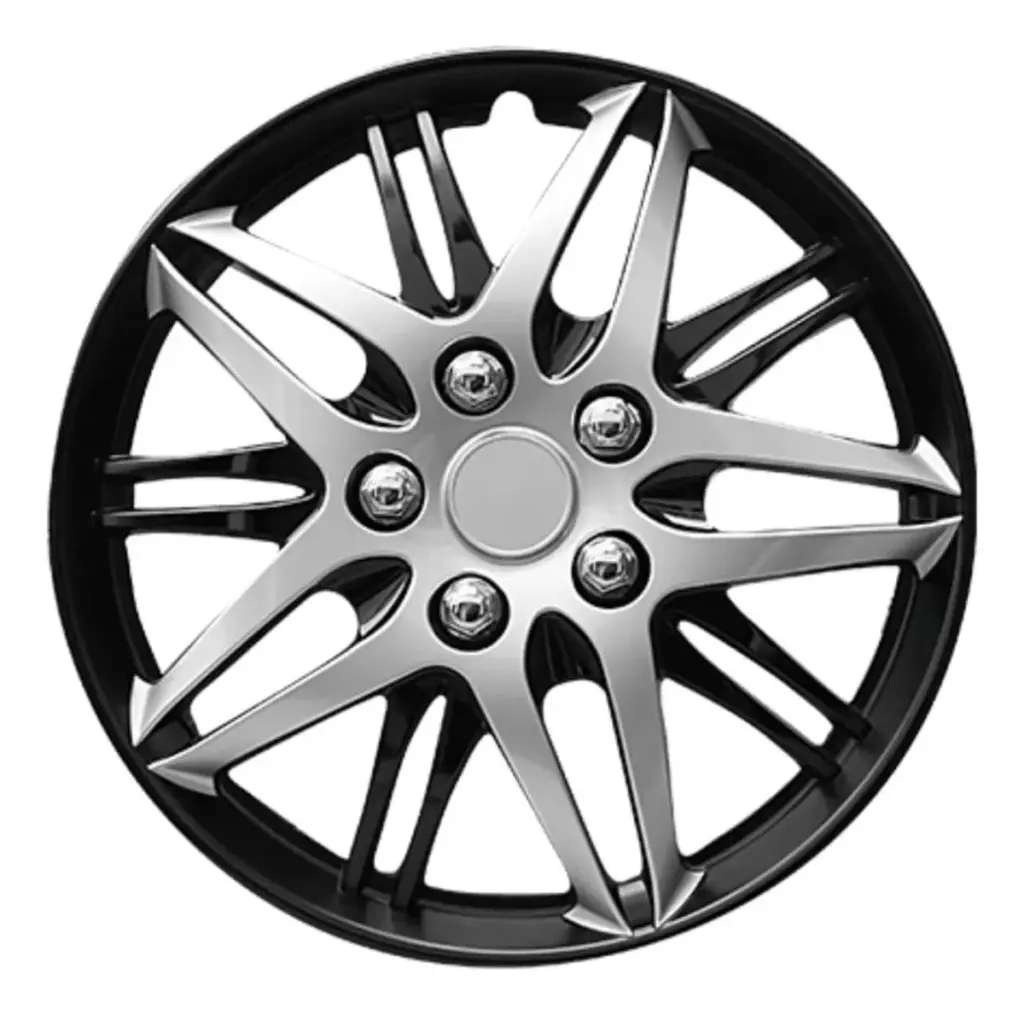 TAPAS DE AROS 14″ SILVER/NEGRO – V130-SB-14 DE 1