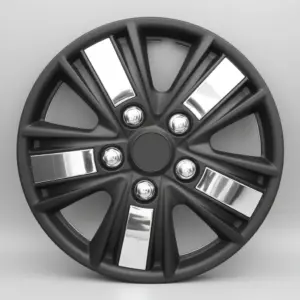 TAPAS DE AROS 13" NEGRO/CROMADO - V133-BC-13