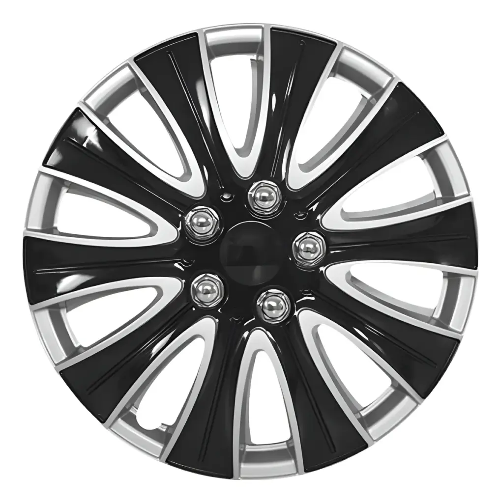 TAPAS DE AROS 14″ SILVER/NEGRO  – V140-SB-14