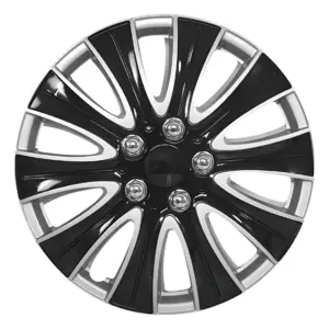 TAPAS DE AROS 14" SILVER/NEGRO  - V140-SB-14