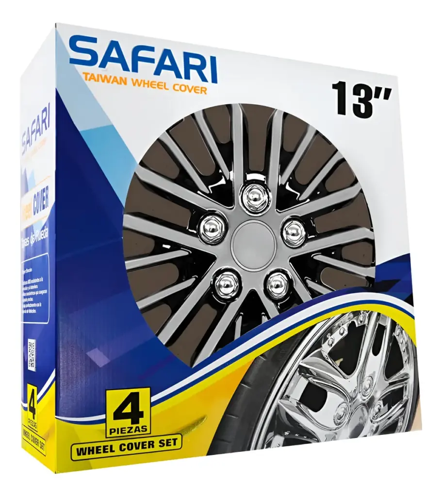 TAPAS DE AROS 13″ SILVER/NEGRO – V141-SB-13