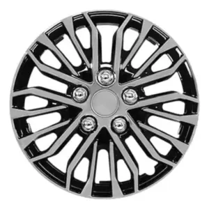 TAPAS DE AROS 14" SILVER/NEGRO - V141-SB-14