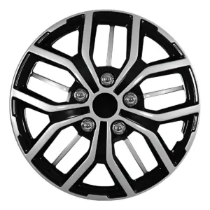 TAPAS DE AROS 14" SILVER/NEGRO - V142-SB-14