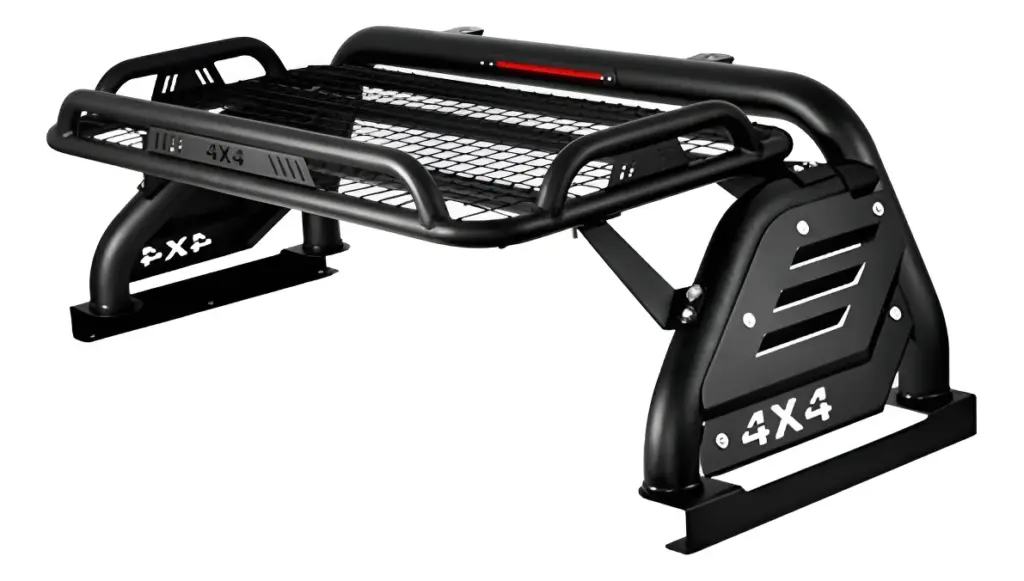 ANTIVUELCO CON PARRILLA DE HIERRO FULL BLACK OFF ROAD PARA HILUX REVO 2015 EN ADELANTE – E586105A