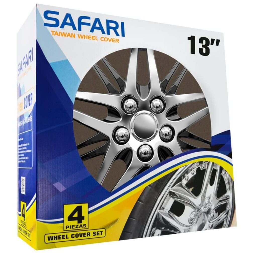 TAPAS DE AROS 13″ NEGRO/CROMADO  – V130-CB-13