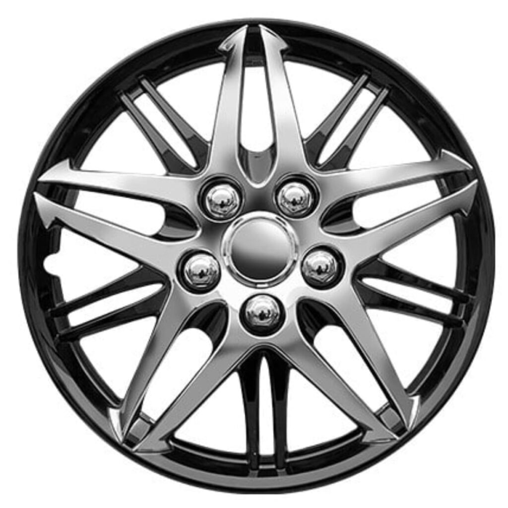 TAPAS DE AROS 13″ NEGRO/CROMADO  – V130-CB-13