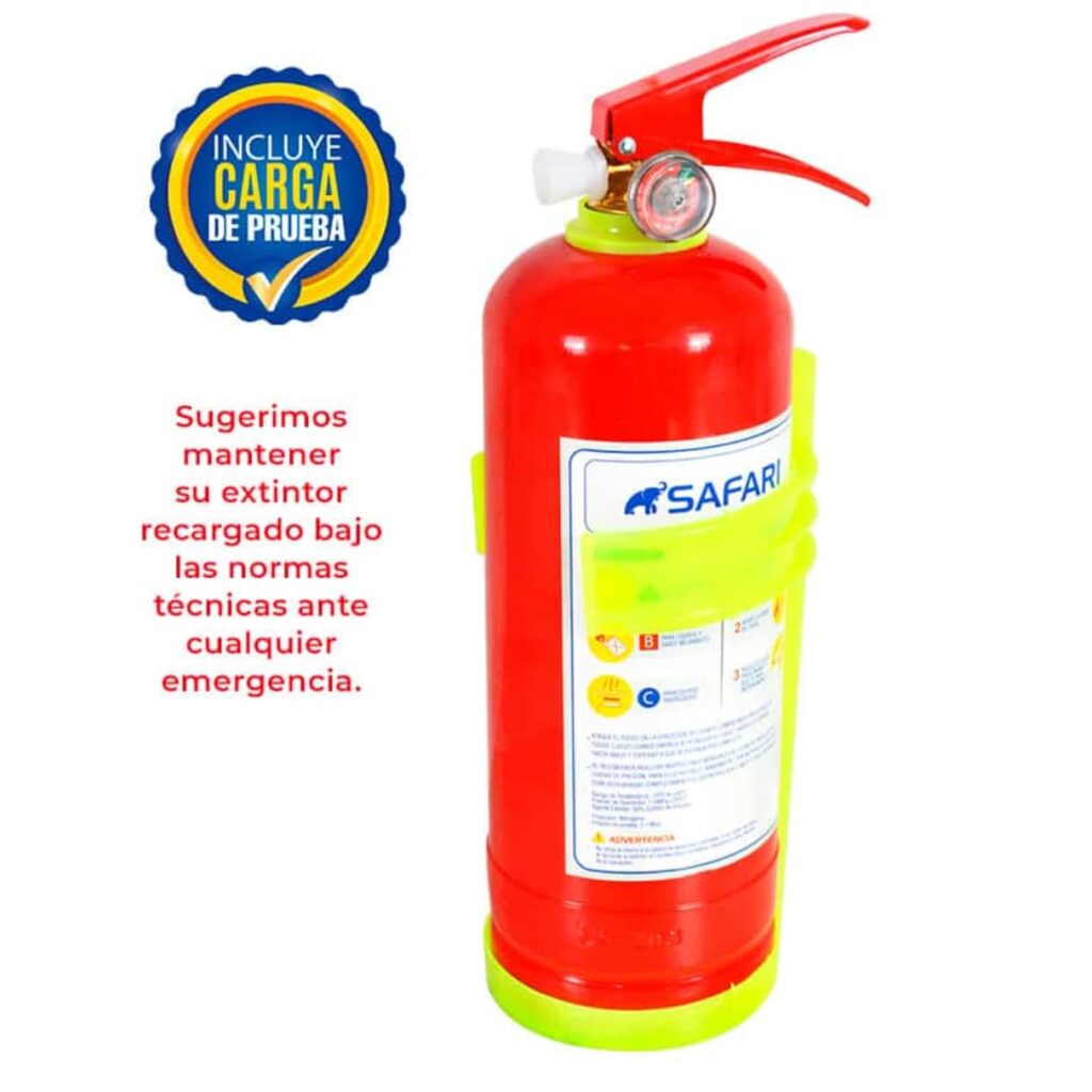 EXTINTOR PQS 1KILO CON SOPORTE PLÁSTICO – ZFE-01P