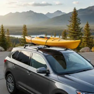 BARRA TRANSVERSAL DE  ALUMINIO 124X32X20 INC 3 GANCHOS   -  AB-502