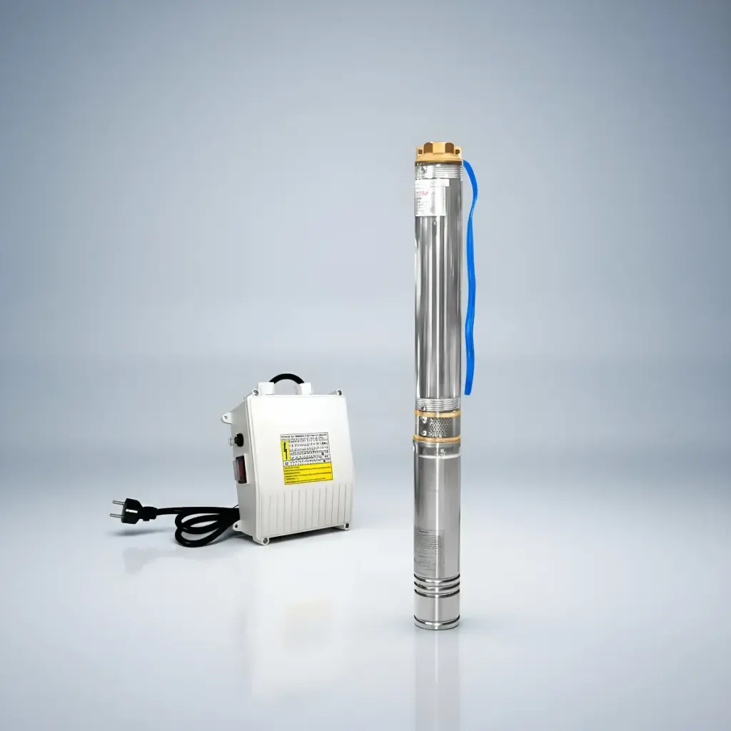 BOMBA DE AGUA SUMERGIBLE PARA POZO 4″ 1.5HP 100L/mim ALT.132m- 4SDM3/13