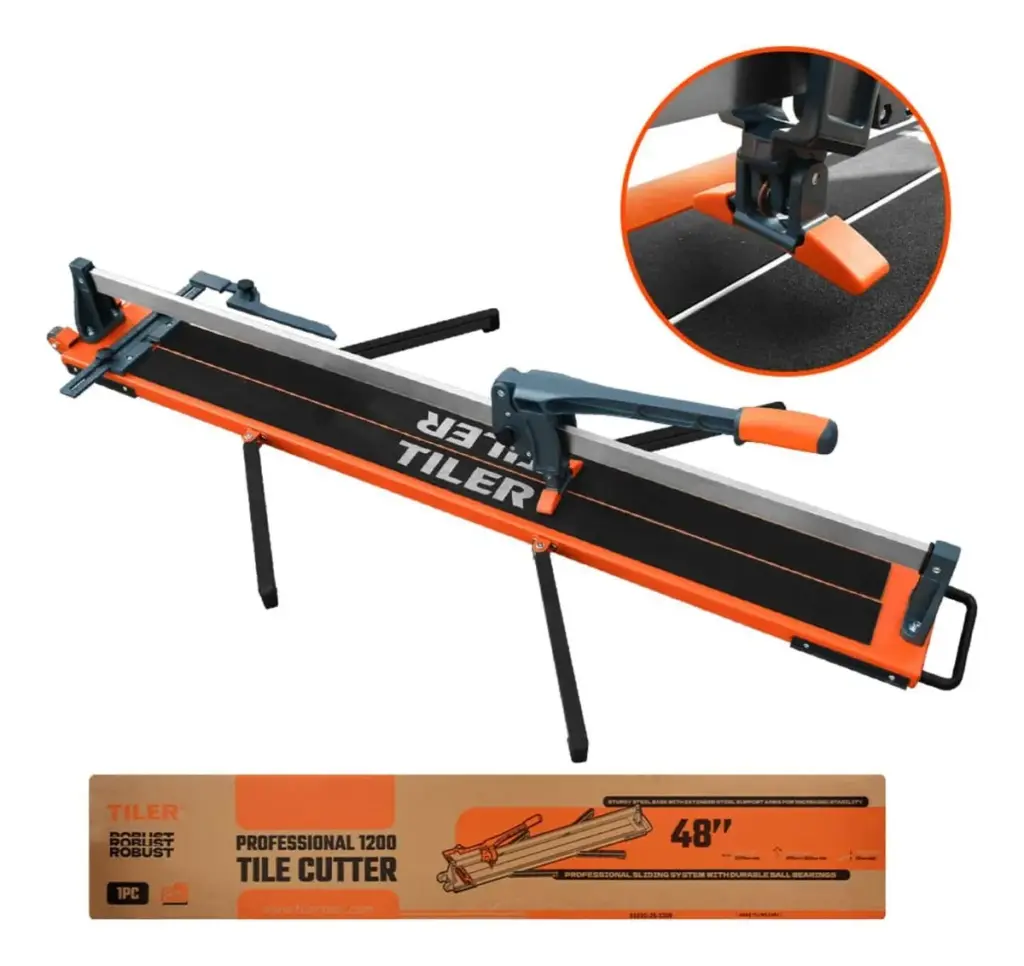 CORTA MAYOLICA 47″ 120CM PROFESIONAL MAX:16MM MANGO TPR + RUEDAS – 8102G-2S/48