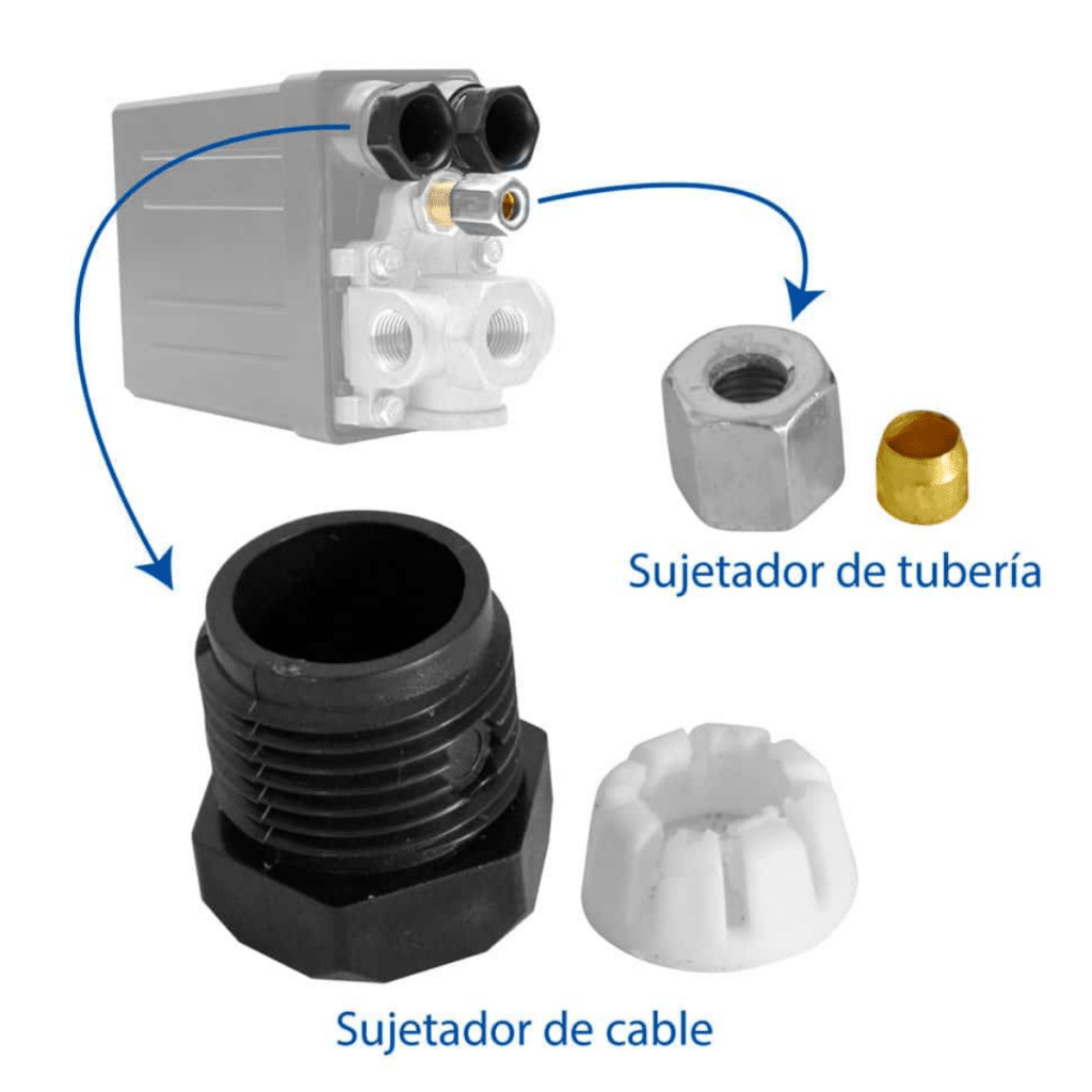 PRESOSTATO 20A 145PSI 4 VIA PARA COMPRESORA – ER-9004