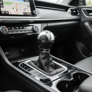 Perilla de palanca aluminio Cuero Negro - NM50025339/FA219