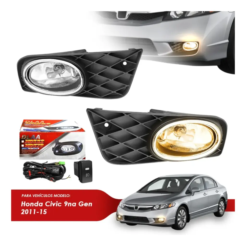 SET DE NEBLINEROS LED PARA HONDA CIVIC 5TA GENERACIÓN 2011-2014 – HD552