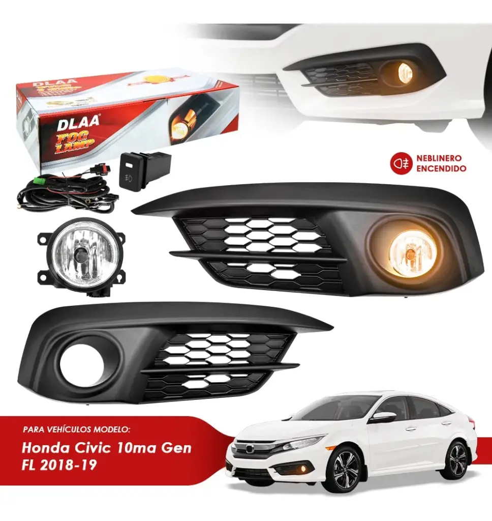Neblinero con Cables para Honda Civic 2016-ON   – HD952
