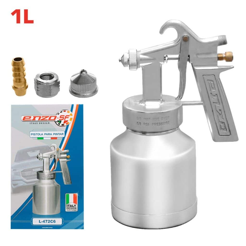 PISTOLA BAJA PRESIÓN 1L 1.2-2MM CROMADA – L472C6