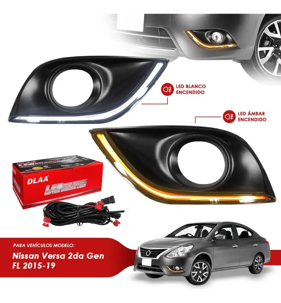 MÁSCARA DRL PARA NISSAN VERSA 2DA GENERACIÓN FL 2015-2019