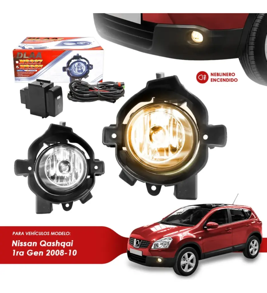 SET DE NEBLINEROS LED PARA NISSAN QASHQAI 2008 AL 2010 – NS295