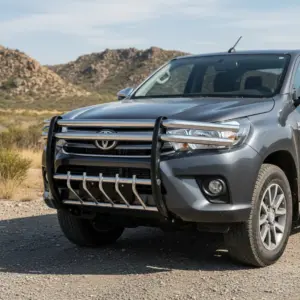 DEFENSA DELANTERA DE ACERO CON DOBLE TUBO PARA TOYOTA HILUX REVO 2015+ - PW56-A8665