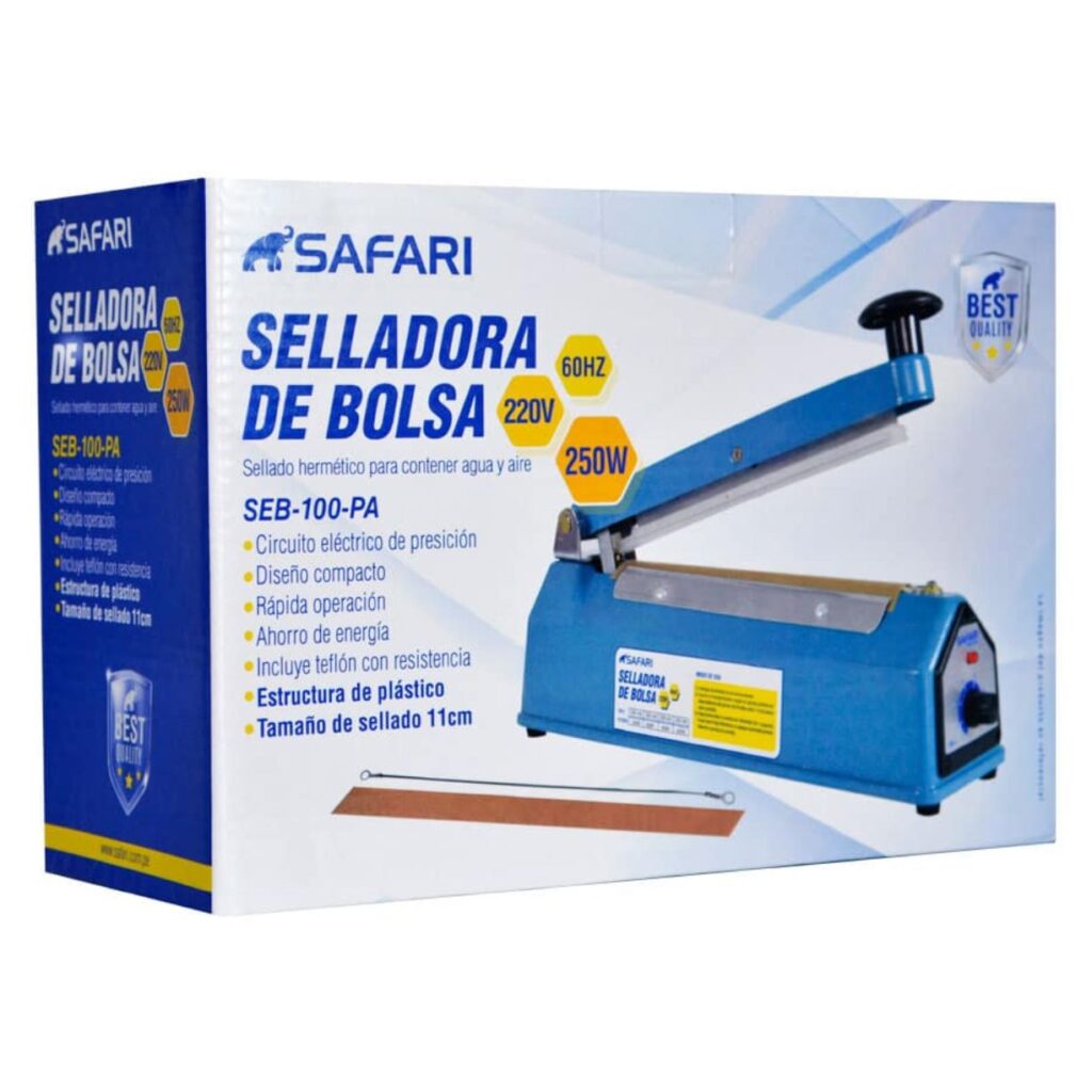 SELLADORA DE BOLSA 10CM 250W 10MM BASE PLASTICO  – SEB-100-PA