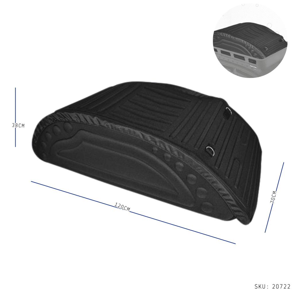 PORTAEQUIPAJE 400LITROS CAP. 35KG 120X70X38CM NEGRO – KP-9043