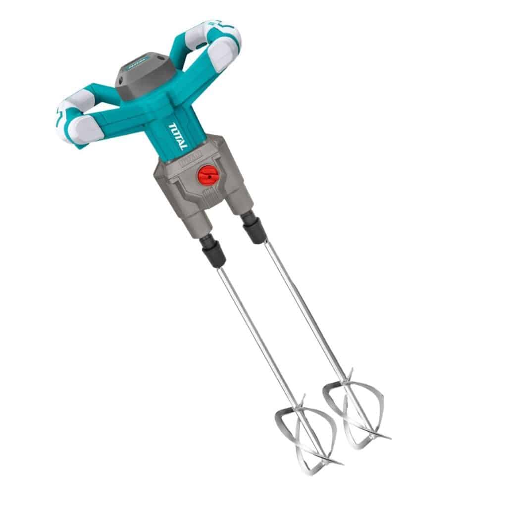 MEZCLADORA  DE  CEMENTO Y PINTURA DOBLE PALETA  1800W 650RPM HEX13 INDUSTRIAL  TOTAL – TD616006