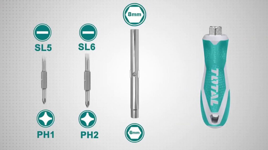 DESARMADOR 6 EN 1 TOTAL PH1+SL5 PH2+SL6 CR-V  – THT2506076