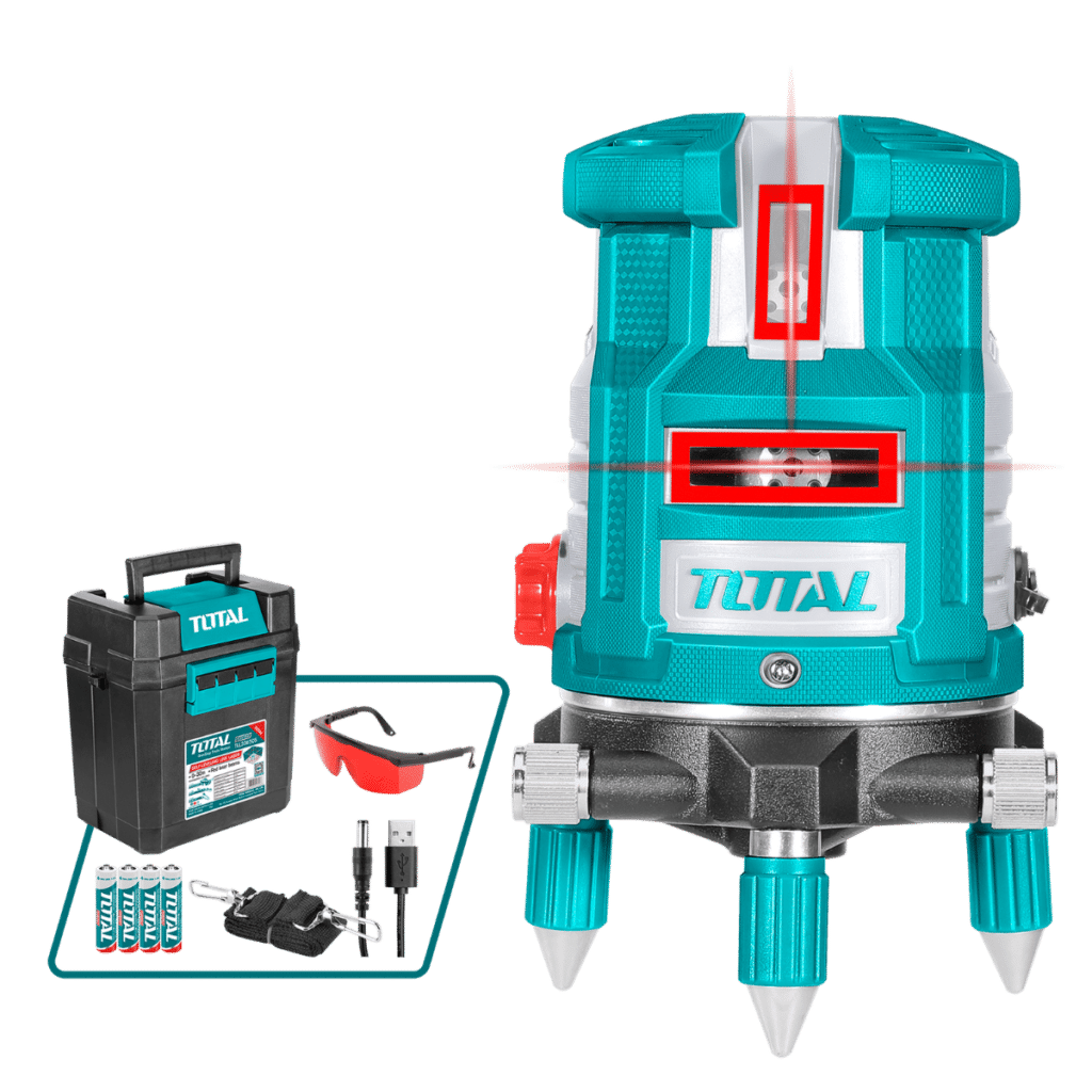 NIVEL LASER 0-30M 5 LÍNEAS PRECISIÓN 1MM ROJO – TLL306505