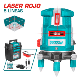 NIVEL LASER 0-30M 5 LÍNEAS PRECISIÓN 1MM ROJO - TLL306505