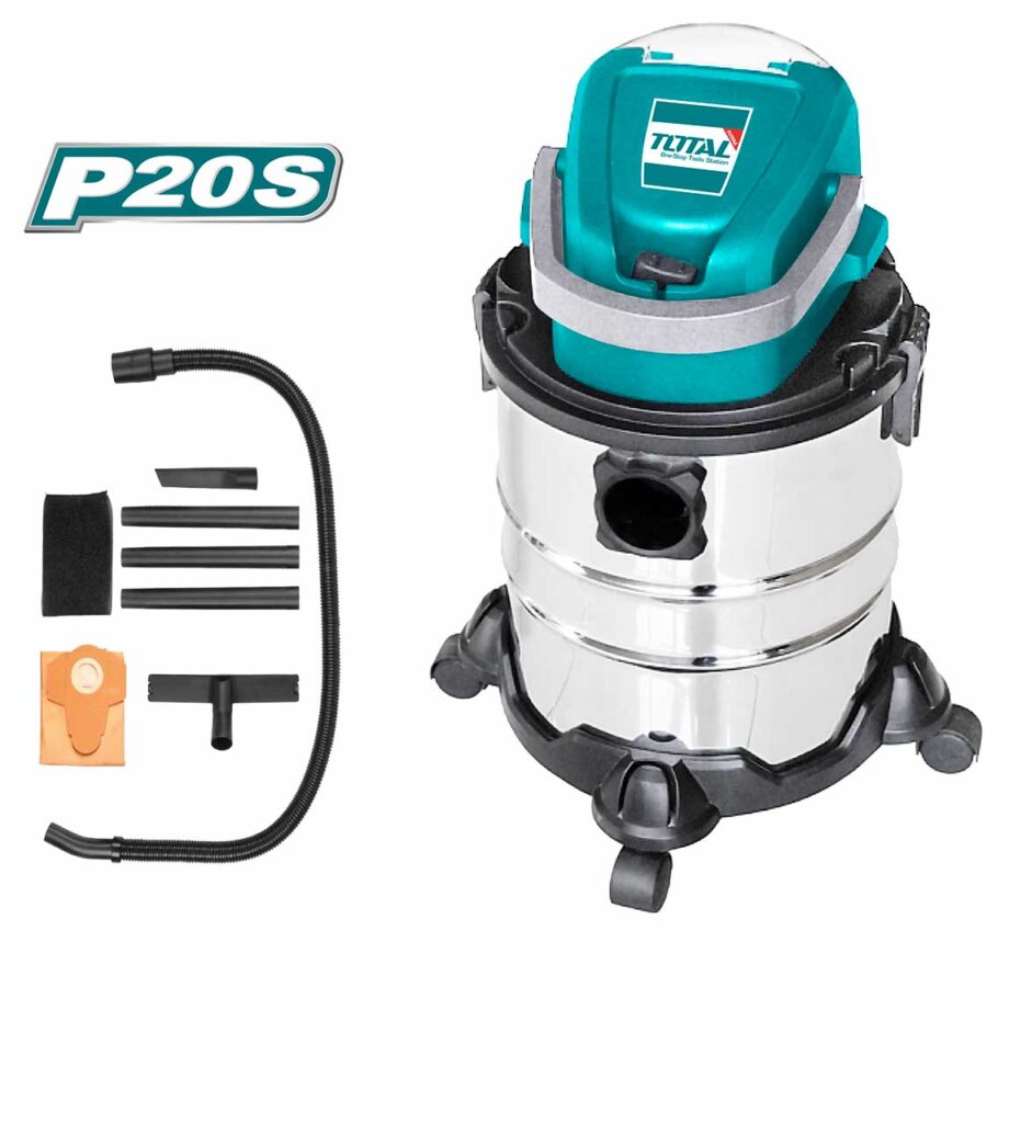 ASPIRADORA 20V 20L ACERO INOXIDABLE. P20S 8KPABATERIA Y CARGADOR POR SEPARADO – TVLI2005E