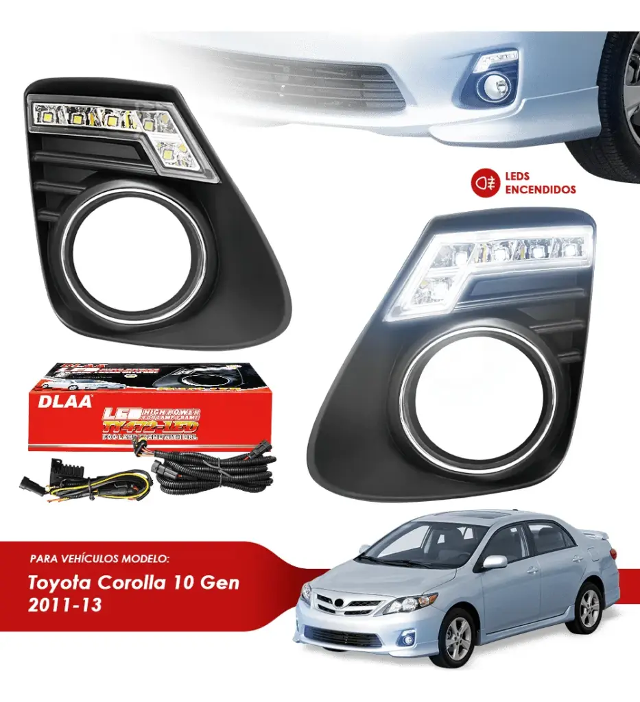 SET DE MASCARAS CON LUZ LED PARA COROLLA 2011-ON SET – TY472-L2LED