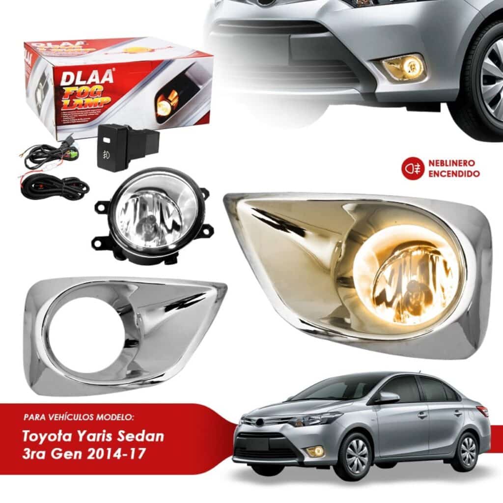 SET DE NEBLINEROS PARA TOYOTA YARIS SEDAN 3RA GENERACIÓN 2014-2017 – TY606E