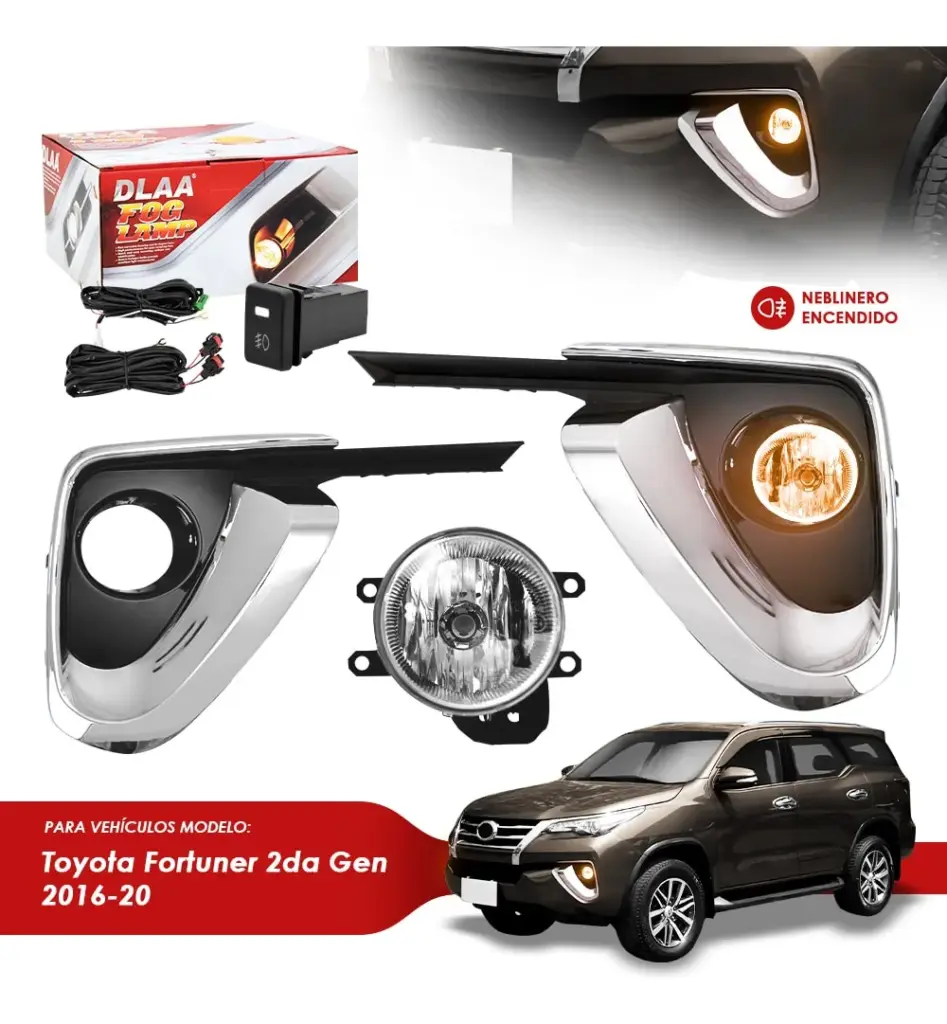 SET DE NEBLINEROS PARA TOYOTA FORTUNER 2DA GENERACIÓN 2016-20 – TY661