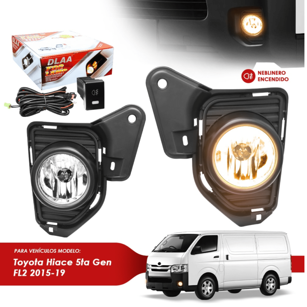 SET DE NEBLINEROS PARA  TOYOTA HIACE 5TA GEN FL2 2015-2019 – TY694