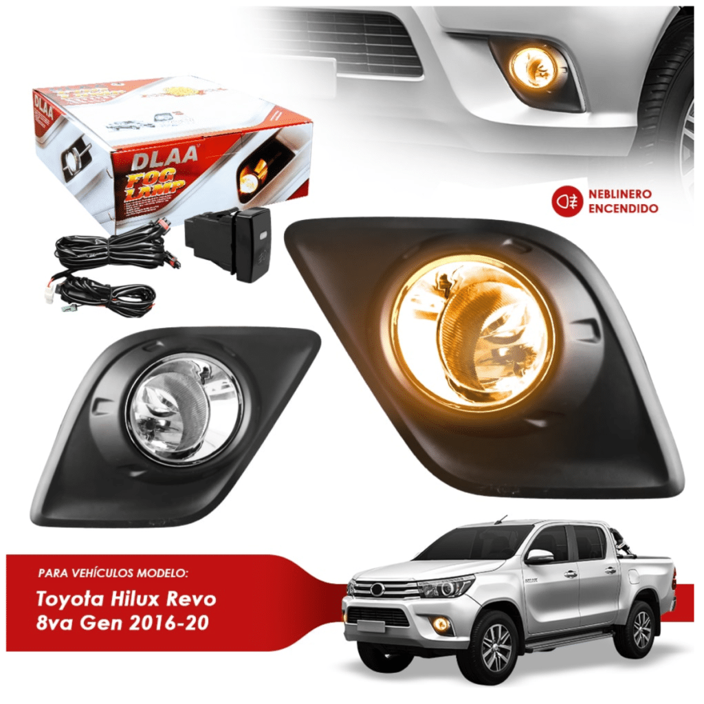 SET DE NEBLINEROS PARA TOYOTA HILUX REVO 8VA GENERACIÓN 2016-2020  – TY817