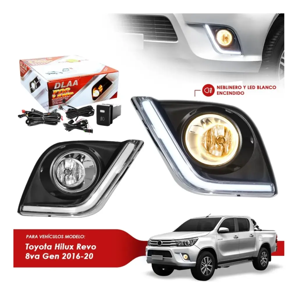 SET DE NEBLINEROS PARA TOYOTA HILUX REVO 8VA GENERACIÓN 2016-20 – TY817L