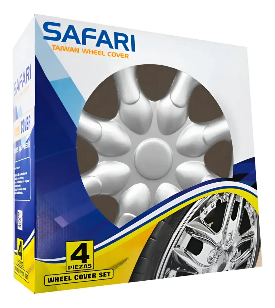 TAPAS DE RUEDA 8 PULGADAS  SILVER – V035-SS-08