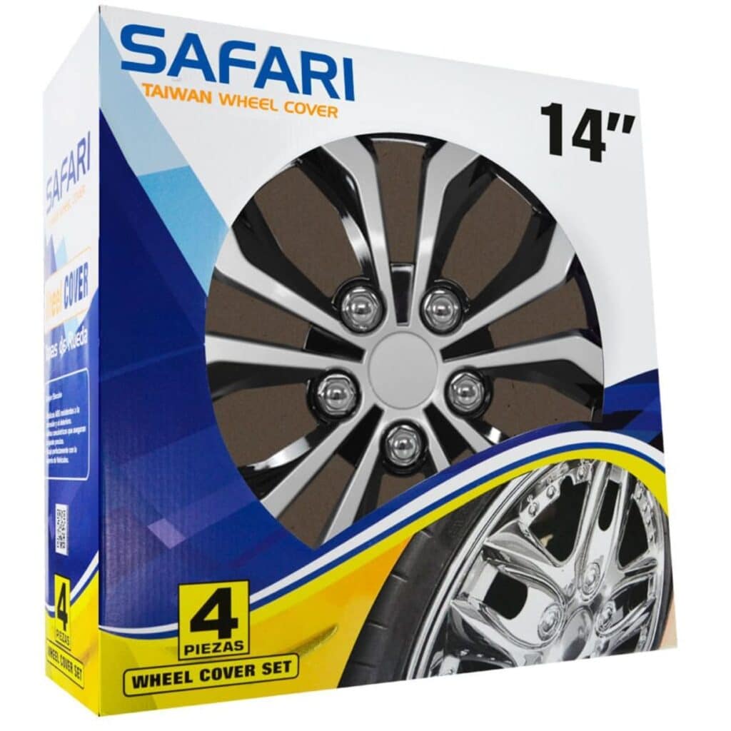 TAPAS DE AROS 14″ SILVER/NEGRO – V138-SB-14