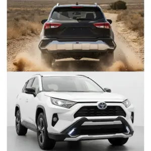 DEFENSA DELANTERA Y POSTERIOR CON LUZ PARA TOYOTA RAV4 2019+  -W55003DP