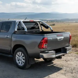 ANTIVUELCO LA DE ACERO CON LOGO LED PARA TOYOTA HILUX REVO 8VA GENERACIÓN 2016 EN ADELANTE  -W564LA