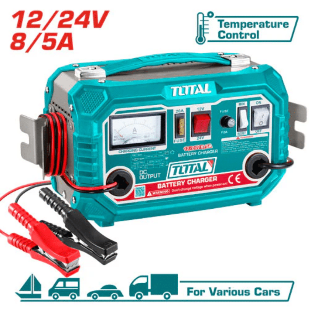 CARGADOR DE BATERIA 220V 12/24V 9/4A 28-180A  -TBC1601